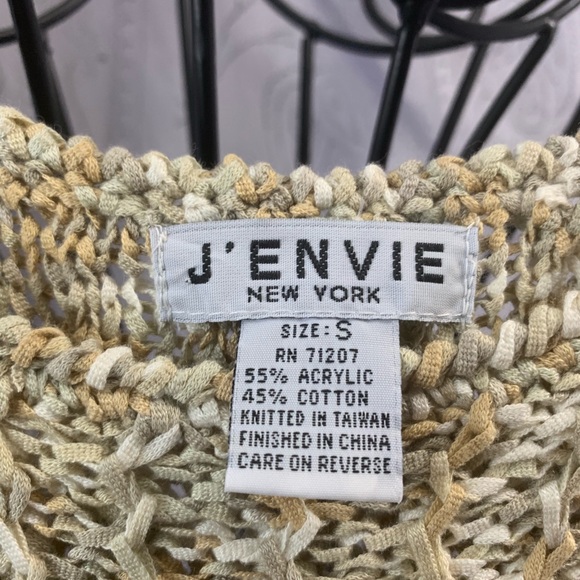 J’Envie New York Tank Top Loose Waffle Weave Sleeveless Shell Marled Neutral - Picture 3 of 5